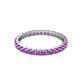3 - Audrey 2.40 mm Amethyst U Prong Eternity Band 