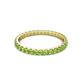 3 - Audrey 2.40 mm Peridot U Prong Eternity Band 