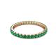 3 - Audrey 2.40 mm Emerald U Prong Eternity Band 