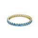 3 - Audrey 2.40 mm Blue Topaz U Prong Eternity Band 
