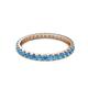 3 - Audrey 2.40 mm Blue Topaz U Prong Eternity Band 