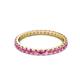3 - Audrey 2.40 mm Pink Sapphire U Prong Eternity Band 