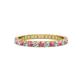1 - Audrey 2.40 mm Pink Tourmaline and Diamond U Prong Eternity Band 