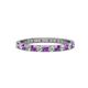 1 - Audrey 2.40 mm Amethyst and Diamond U Prong Eternity Band 