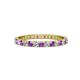 1 - Audrey 2.40 mm Amethyst and Diamond U Prong Eternity Band 