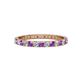 1 - Audrey 2.40 mm Amethyst and Diamond U Prong Eternity Band 