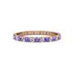 1 - Audrey 2.40 mm Iolite and Diamond U Prong Eternity Band 