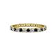 1 - Audrey 2.40 mm Black and White Diamond U Prong Eternity Band 