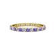 1 - Audrey 2.40 mm Iolite and Diamond U Prong Eternity Band 