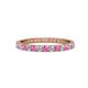 1 - Audrey 2.40 mm Pink Sapphire and Diamond U Prong Eternity Band 