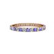 1 - Audrey 2.40 mm Tanzanite and Diamond U Prong Eternity Band 