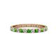 1 - Audrey 2.40 mm Green Garnet and Diamond U Prong Eternity Band 