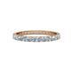 1 - Audrey 2.40 mm Aquamarine and Diamond U Prong Eternity Band 