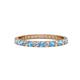 1 - Audrey 2.40 mm Blue Topaz and Diamond U Prong Eternity Band 
