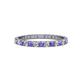 1 - Audrey 2.40 mm Iolite and Diamond U Prong Eternity Band 