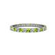1 - Audrey 2.40 mm Peridot and Diamond U Prong Eternity Band 