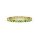 1 - Audrey 2.40 mm Peridot and Diamond U Prong Eternity Band 
