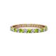 1 - Audrey 2.40 mm Peridot and Diamond U Prong Eternity Band 