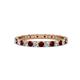 1 - Audrey 2.40 mm Red Garnet and Diamond U Prong Eternity Band 