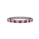 1 - Audrey 2.40 mm Ruby and Diamond U Prong Eternity Band 