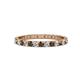 1 - Audrey 2.40 mm Smoky Quartz and Diamond U Prong Eternity Band 