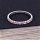3 - Audrey 2.00 mm Pink Sapphire and Diamond Eternity Band 