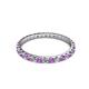 3 - Audrey 2.00 mm Amethyst and Diamond Eternity Band 