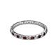 3 - Audrey 2.00 mm Red Garnet and Diamond Eternity Band 