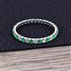 3 - Audrey 2.00 mm Emerald and Diamond Eternity Band 