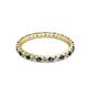 3 - Audrey 2.00 mm Black and White Diamond Eternity Band 