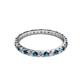 3 - Audrey 2.00 mm Blue and White Diamond Eternity Band 
