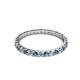 3 - Audrey 2.00 mm London Blue Topaz and Diamond Eternity Band 