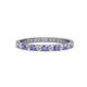 1 - Audrey 2.40 mm Tanzanite and Diamond U Prong Eternity Band 
