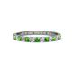 1 - Audrey 2.40 mm Green Garnet and Diamond U Prong Eternity Band 