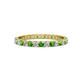 1 - Audrey 2.40 mm Green Garnet and Diamond U Prong Eternity Band 