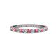 1 - Audrey 2.40 mm Pink Tourmaline and Diamond U Prong Eternity Band 