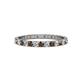 1 - Audrey 2.40 mm Smoky Quartz and Diamond U Prong Eternity Band 