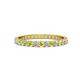 1 - Audrey 2.40 mm Yellow and White Diamond U Prong Eternity Band 