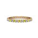 1 - Audrey 2.40 mm Yellow and White Diamond U Prong Eternity Band 