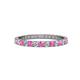 1 - Audrey 2.40 mm Pink Sapphire and Diamond U Prong Eternity Band 