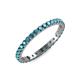 4 - Audrey 2.40 mm London Blue Topaz U Prong Eternity Band 
