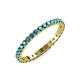 4 - Audrey 2.40 mm London Blue Topaz U Prong Eternity Band 