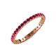 4 - Audrey 2.40 mm Ruby U Prong Eternity Band 