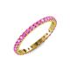 4 - Audrey 2.40 mm Pink Sapphire U Prong Eternity Band 
