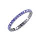 4 - Audrey 2.40 mm Tanzanite U Prong Eternity Band 