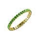 4 - Audrey 2.40 mm Green Garnet U Prong Eternity Band 