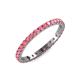 4 - Audrey 2.40 mm Pink Tourmaline U Prong Eternity Band 