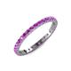 4 - Audrey 2.40 mm Amethyst U Prong Eternity Band 