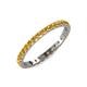 4 - Audrey 2.40 mm Citrine U Prong Eternity Band 