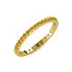 4 - Audrey 2.40 mm Citrine U Prong Eternity Band 